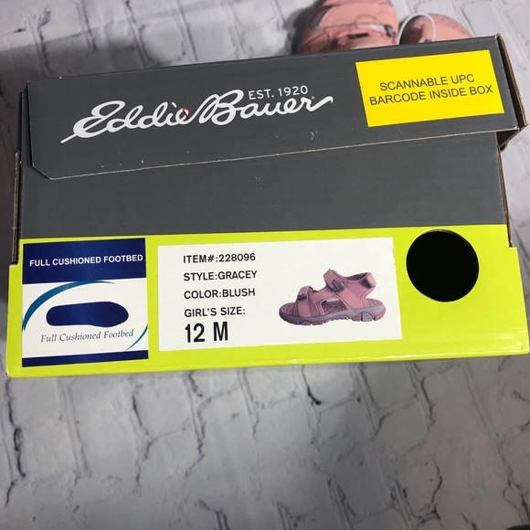 NIB! KIDS Eddie Bauer Gracey Sandal Pink & Gray - Picture 11 of 11